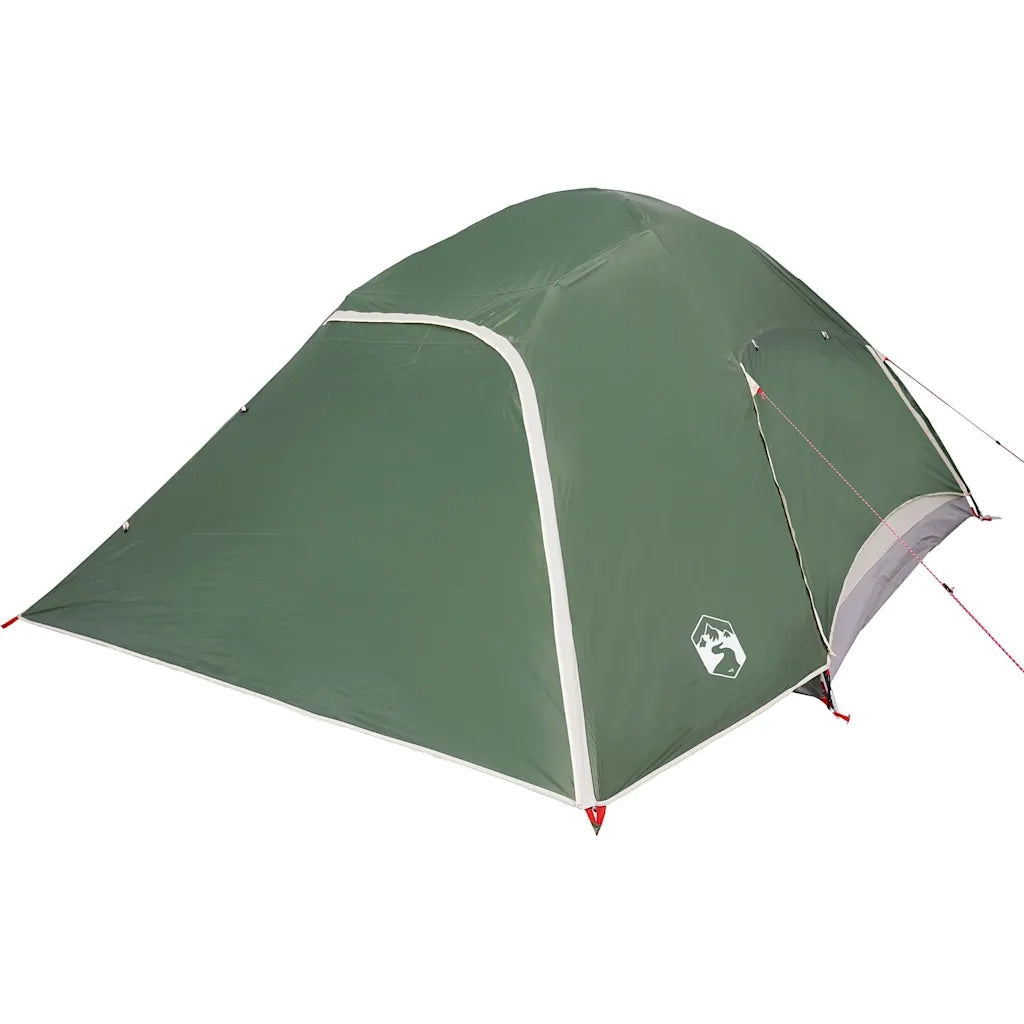 Tenda da Campeggio a Cupola per 4 Persone-Tenda per Escursionismo Verde Impermeabile 539320