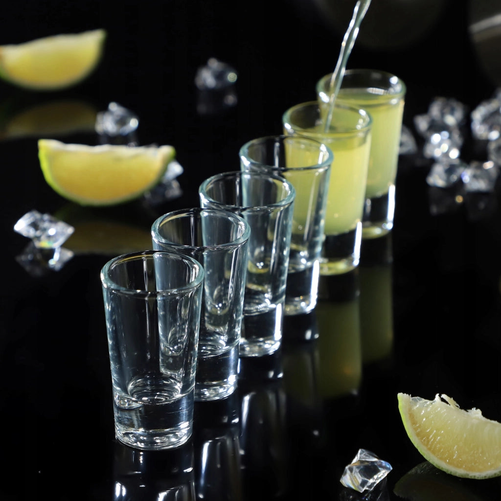 Set di 12 bicchierini da shot per vodka KADAX Classic in vetro da 25 ml
