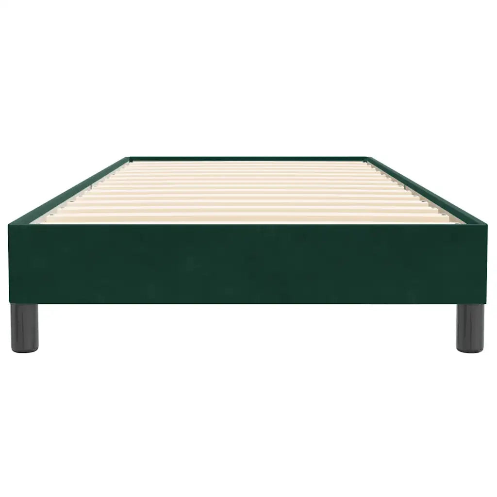 vidaXL Letto a Molle senza Materasso Verde Scuro 90x220 cm Velluto