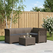 Divano da Giardino 4 Posti con Cuscini Aspetto Rattan PP 3443977