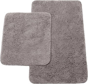 Set di tappeti per bagno da 2 - Antracite - Dimensioni: ca. 50/80 cm + tappeto per wc ca. 45/50 cm