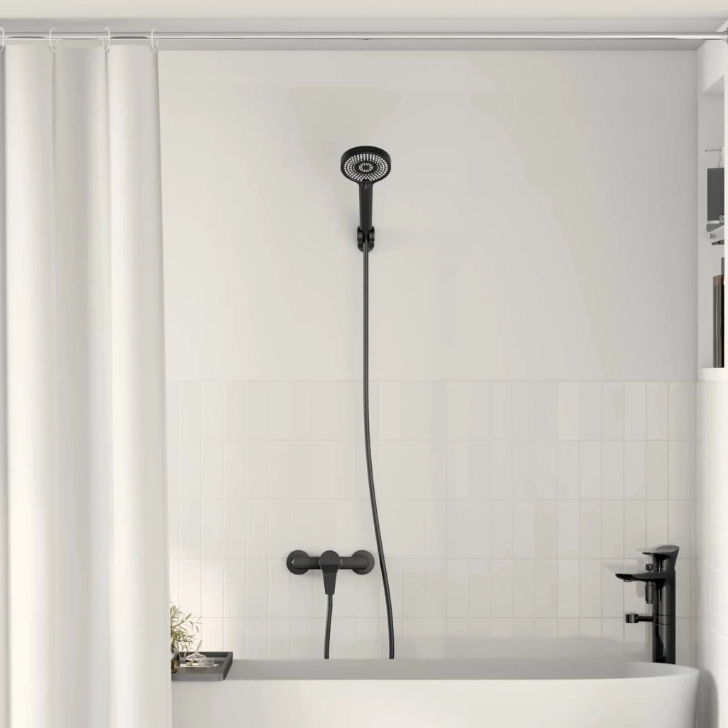 Set di doccia con soffione Nero G 1 / 2 pollici Ottone 42023397