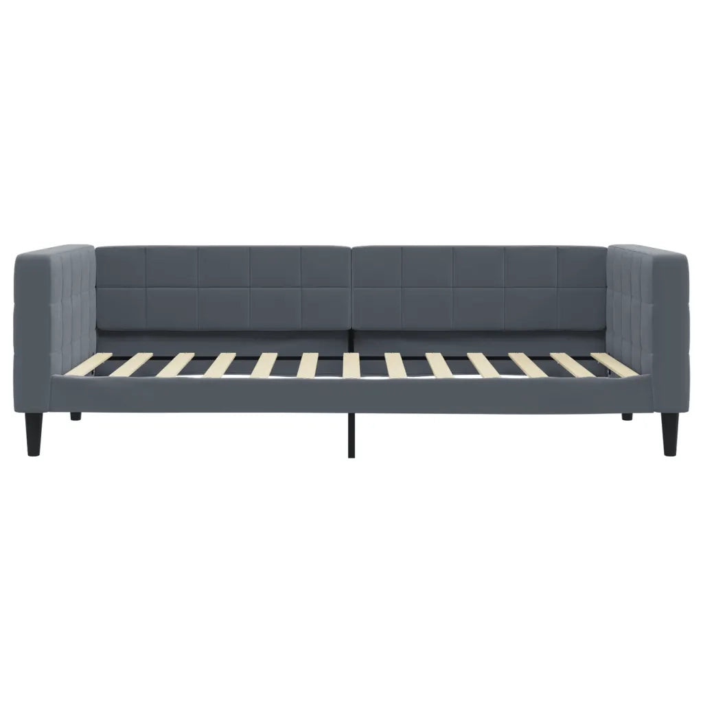 Divano Letto Estraibile Cassetti-Sofa Letto-Daybed Grigio Scuro 100x200cm Velluto 958370