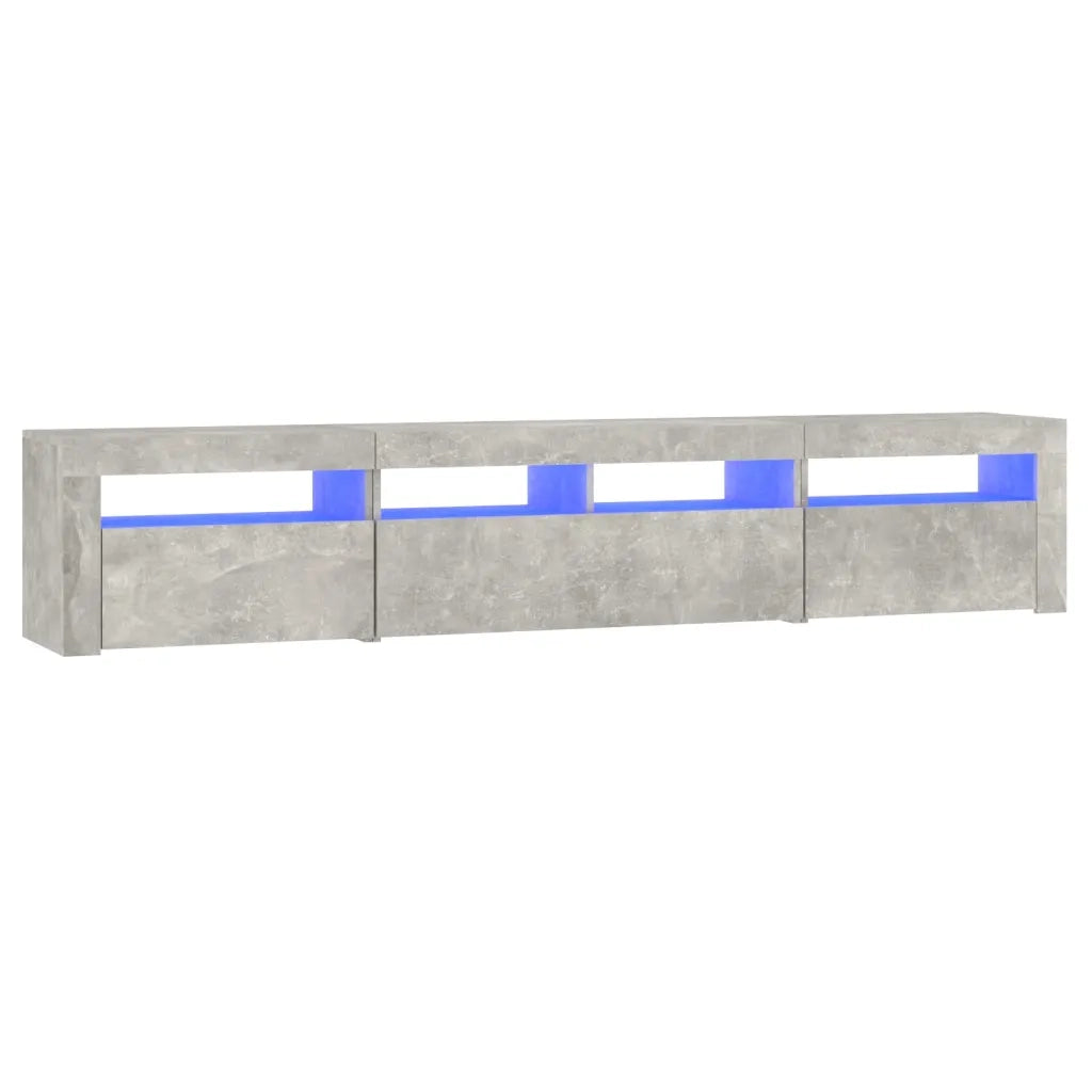 Mobile Porta TV con Luci LED Grigio Cemento 210x35x40 cm 3152733