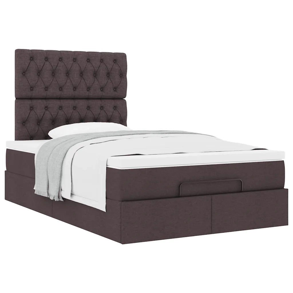 Struttura Letto Pouf con Materasso 120x200 cm in Tessuto 3313233