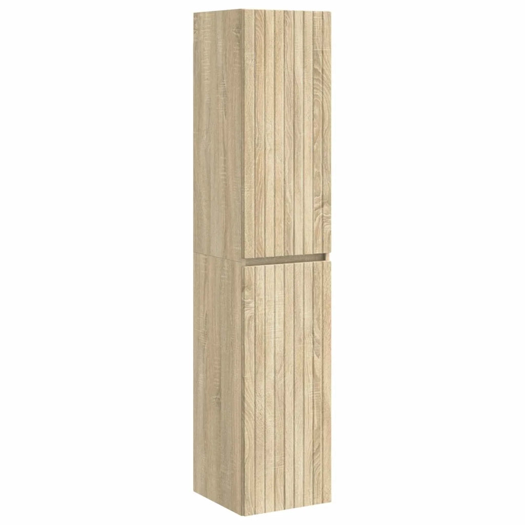 Mobiletto da Bagno a Muro Rovere Sonoma 33 x 34,5 x 160 cm