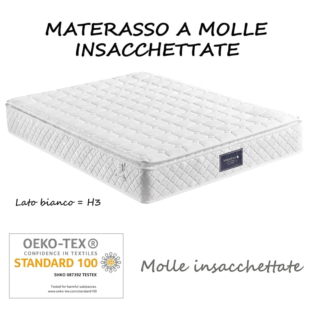 Letto imbottito con contenitore matrimoniale francese 140x200 con prese USB in lino