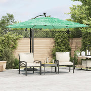 Ombrellone da Giardino-Ombrello da Balcone con Palo in Acciaio Verde 269x269x235 cm