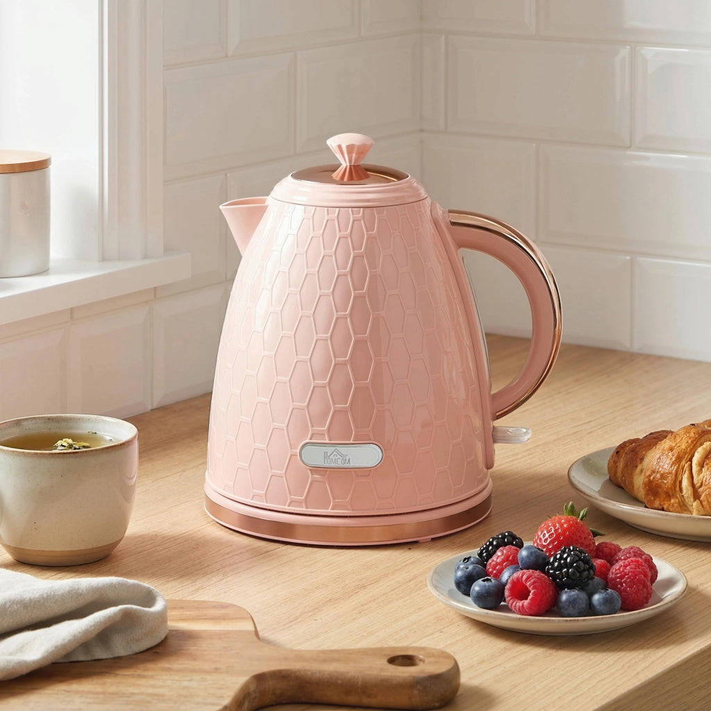 Bollitore Elettrico 1.7L ¨C zephmum ¨C 2200W, Rosa Chiaro