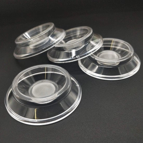 Set di Coppe di Sostegno per Pianoforte da 4 pezzi - Protezione Mobili Gatti - Antiscivolo Protezione Pavimento - Materiale ABS - Diametro Esterno 88 mm - Adatto per Pianoforti con Ruote