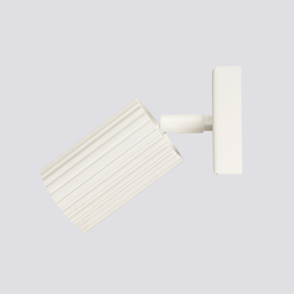 Applique moderna beige spot rigato orientabile GU10 10W Gravio