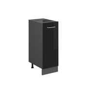 Armadio cucina dispensa alto R-Line Nero lucido/Antracite 30 cm senza piano di lavoro Vicco