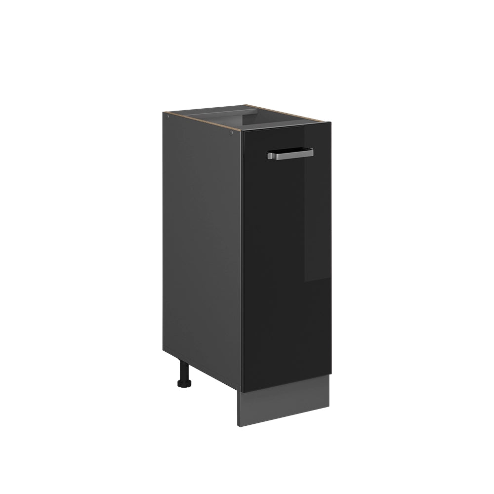 Armadio cucina dispensa alto R-Line Nero lucido/Antracite 30 cm senza piano di lavoro Vicco