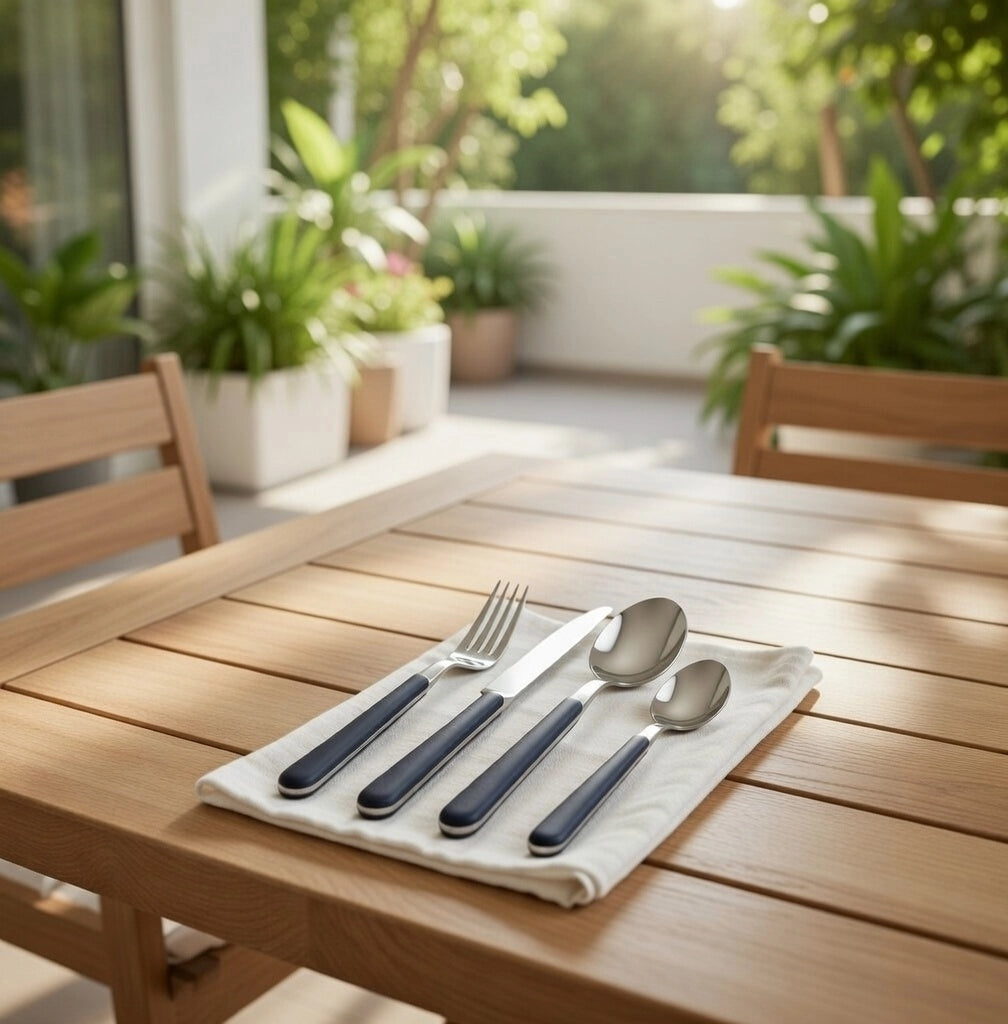 Servizio Set di Posate 24 pezzi in Acciaio Inox Eme Brio Blu 2