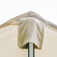 Ombrellone da Giardino con Luci LED a Pannello Solare Ø2,66m in Metallo e Poliestere Bianco Crema