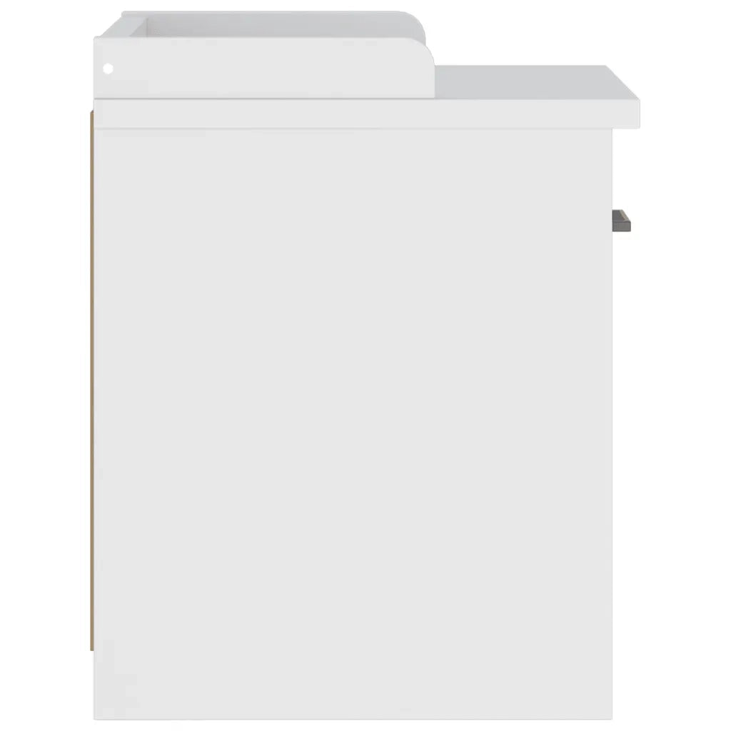vidaXL Panca da Corridoio SANDNES Bianca 45x40x50 cm in Legno di Pino