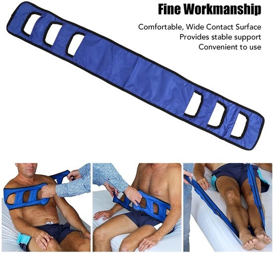 Slinga di trasferimento per anziani - Nylon - Manubrio imbottito - Slinga di trasferimento per letto/rollatore/auto - Sicuro da utilizzare - Capacità di sollevamento fino a 123 kg - Tillift