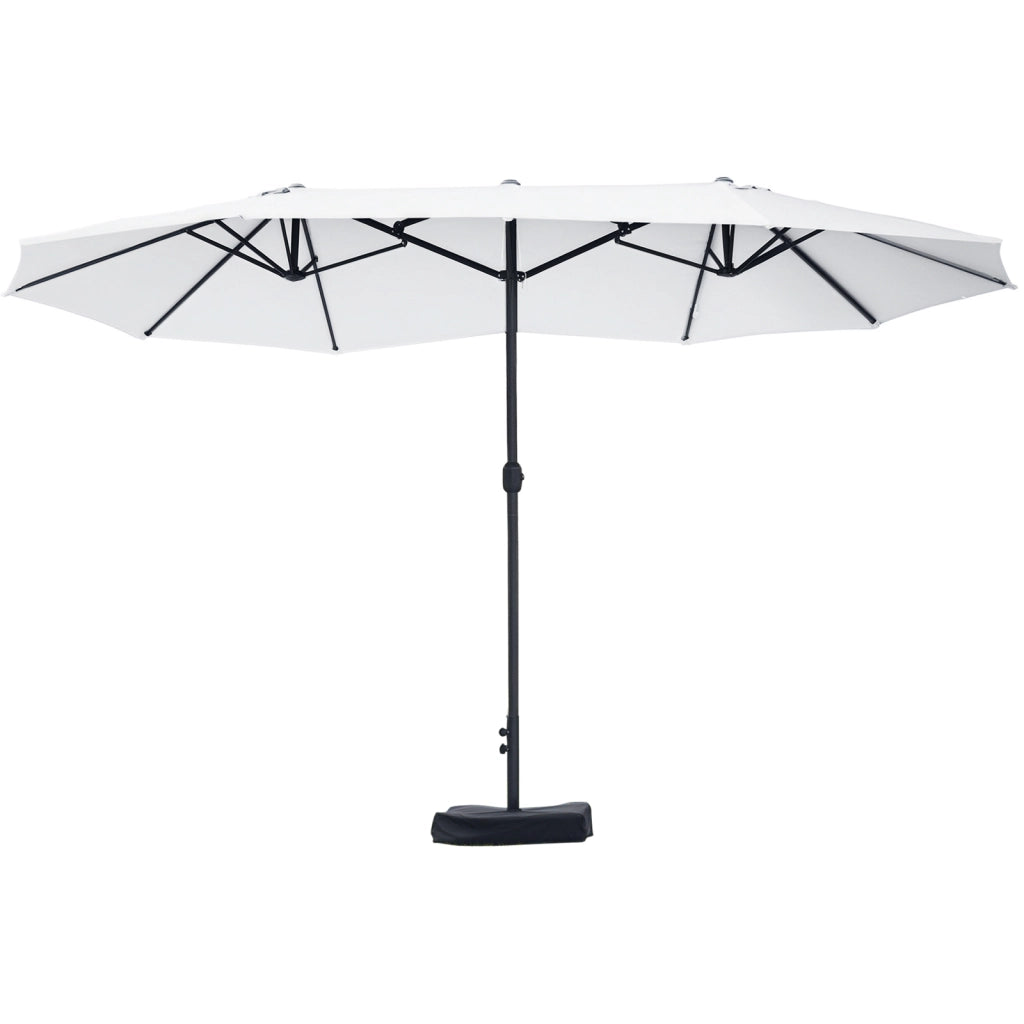 Ombrellone da giardino 12 stecche ¨C zephmum ¨C beige 455x265x238 cm