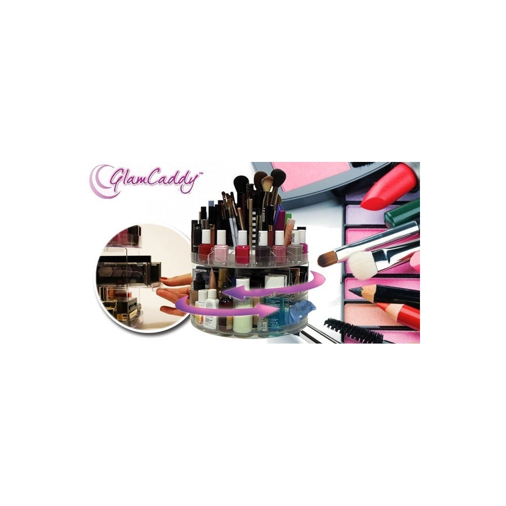 Trade Shop - Organizer Espositore Cosmetici Make Up Trucco Girevole Rotante 360° Glam Caddy -