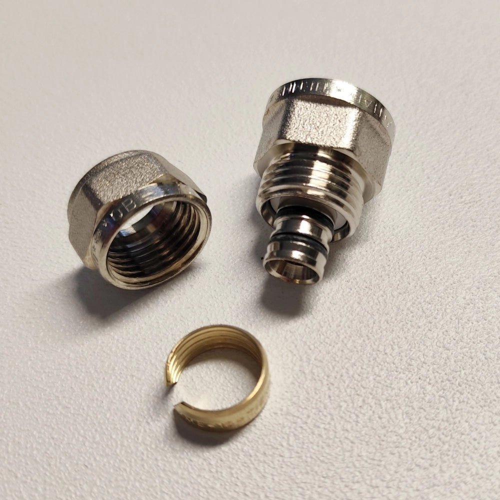 Raccordo 20x1/2'' diritto f femmina a stringere per tubo multistrato