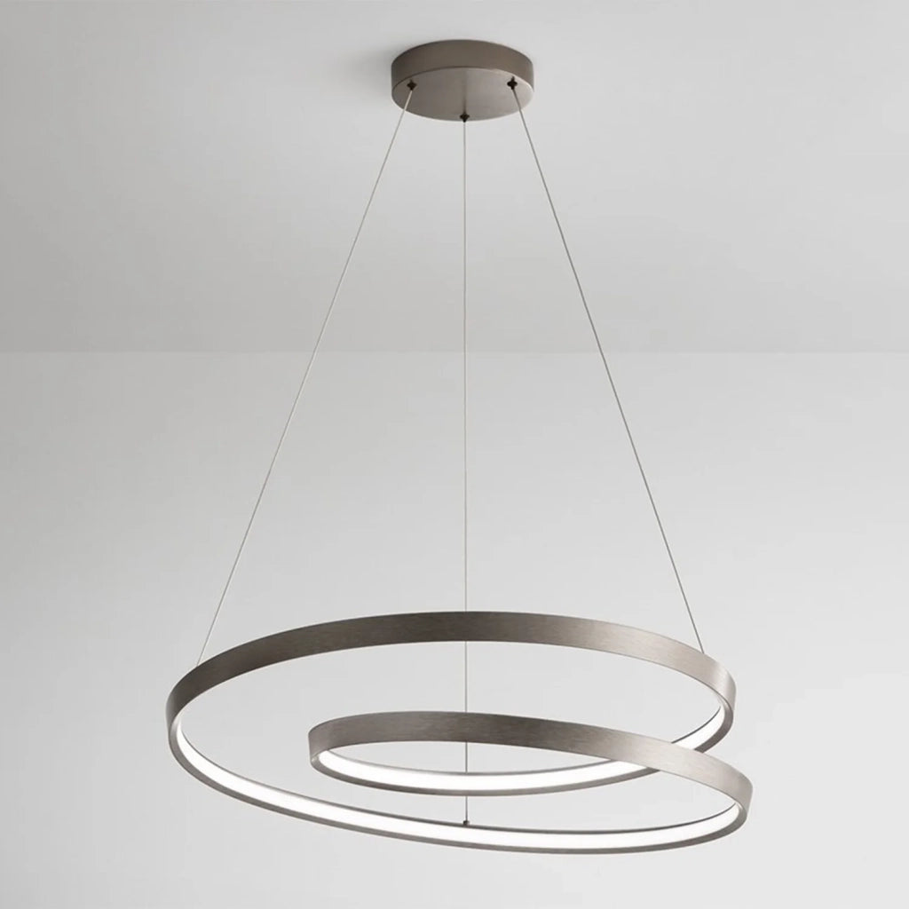 Sospensione Moderna Ritmo Metallo Grigio Led 55W Dimmerabile Ip20