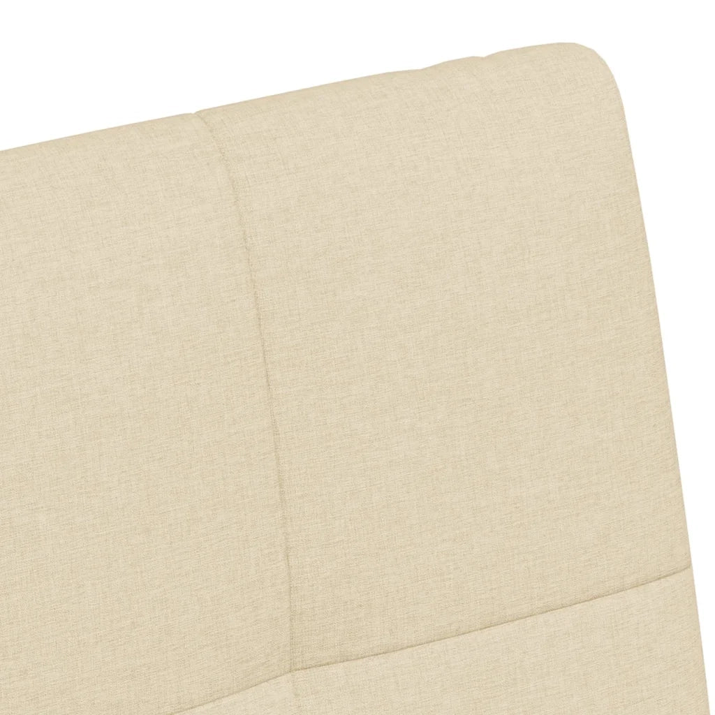 Sedie da Pranzo con Ruote 2 pcs Crema 58 x 65 x 94 cm Tessuto 42017836