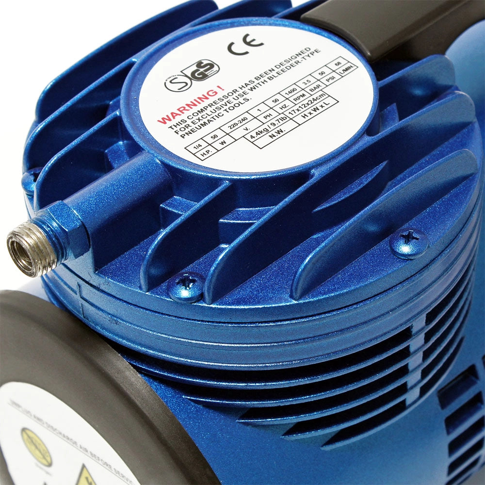 Compressore per aerografo AS06 con membrana, silenzioso e oil free 3,5 bar