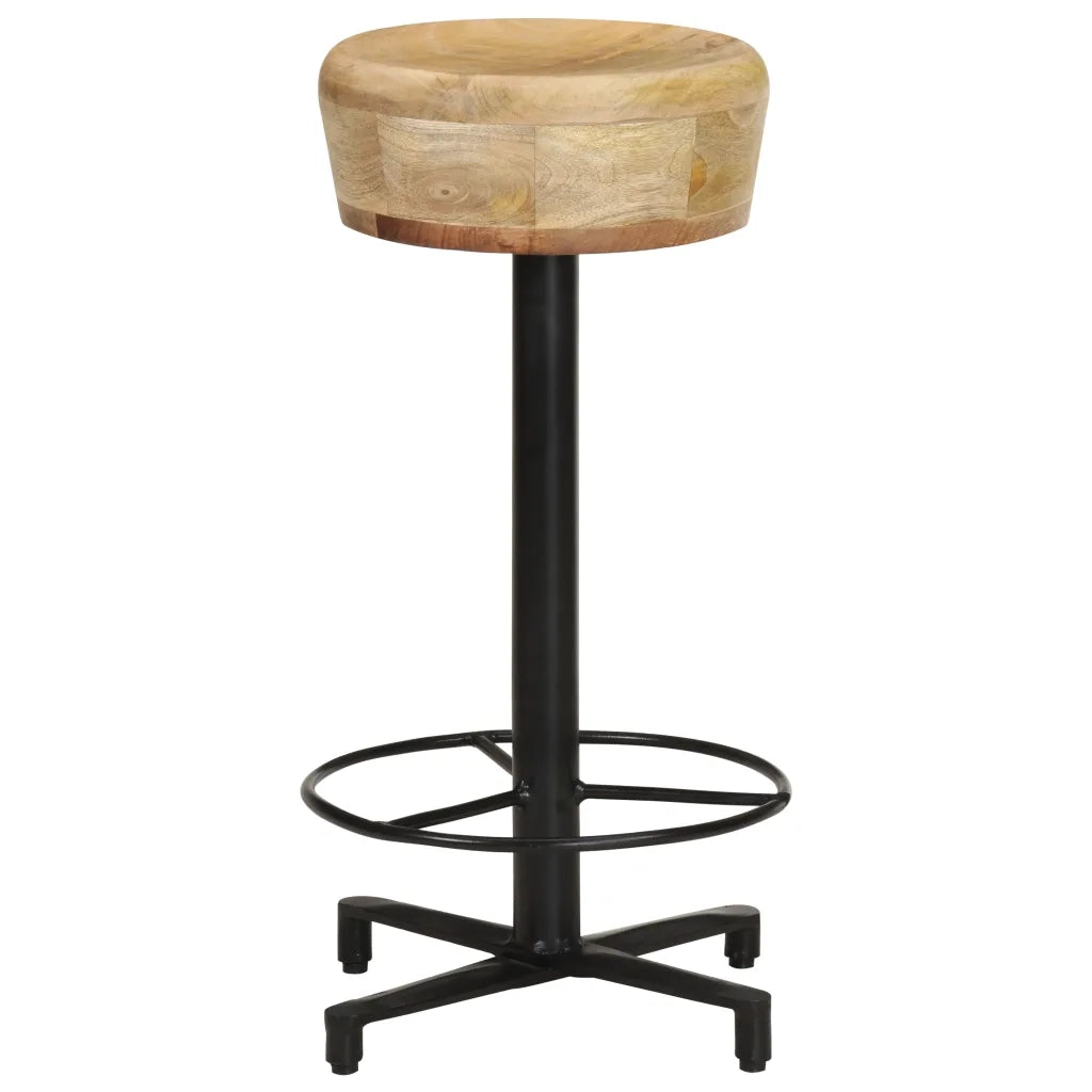 Sgabelli da Bar 2 pz 66 cm in Legno Massello di Mango cod mxl 64484
