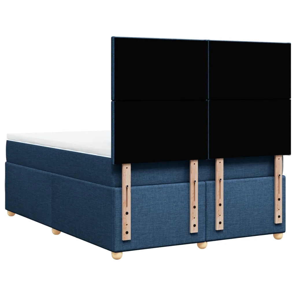 Giroletto a Molle con Materasso Blu 140x200 cm in Tessuto