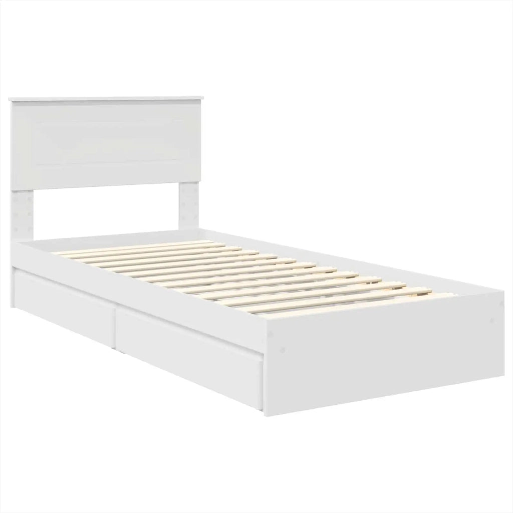 Letto con Contenitore Bianco 90 x 200 cm Legno multistrato 3408501