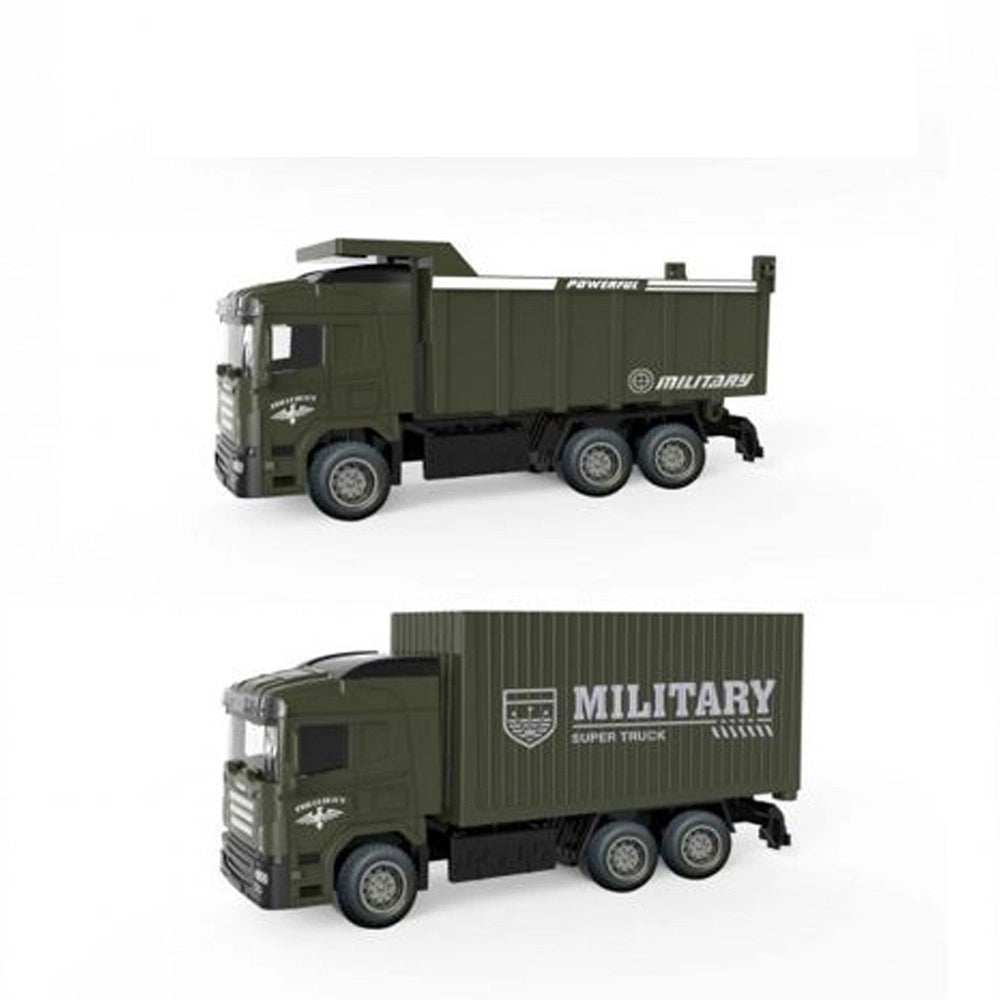 Trade Shop - Macchinina Giocattolo Educativo Per Bambini Camion Mezzi Militari Metal Lux -