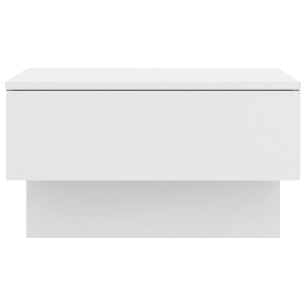 Comodini a Muro 2 pz-Set di 2 Tavolino da notte Bianco Lucido