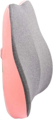Cuscino per il collo e la schiena con schiuma adesiva e copertura lavabile per trattamento terapeutico e prevenzione del mal di schiena - rosa