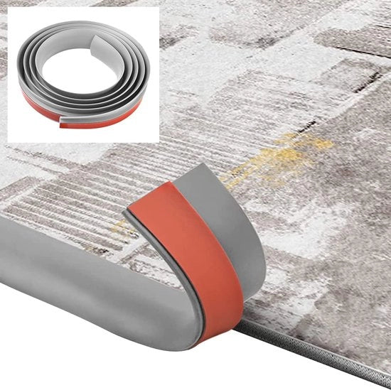 Striscia di Transizione in PVC - Laminaio e Pannello Vinile Autoadesivo - 35mm Grigio - Rivestimento e Striscia di Transizione