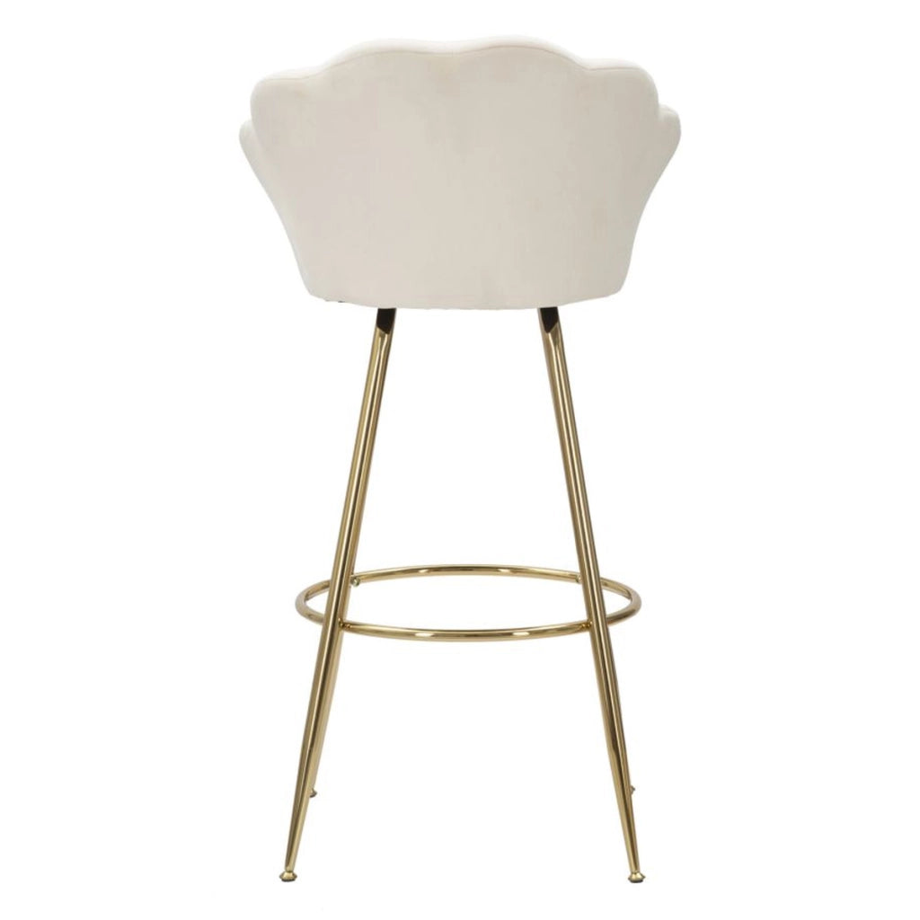 Sgabello Alto VKH451, Beige, Metallo, 55x53x110 cm