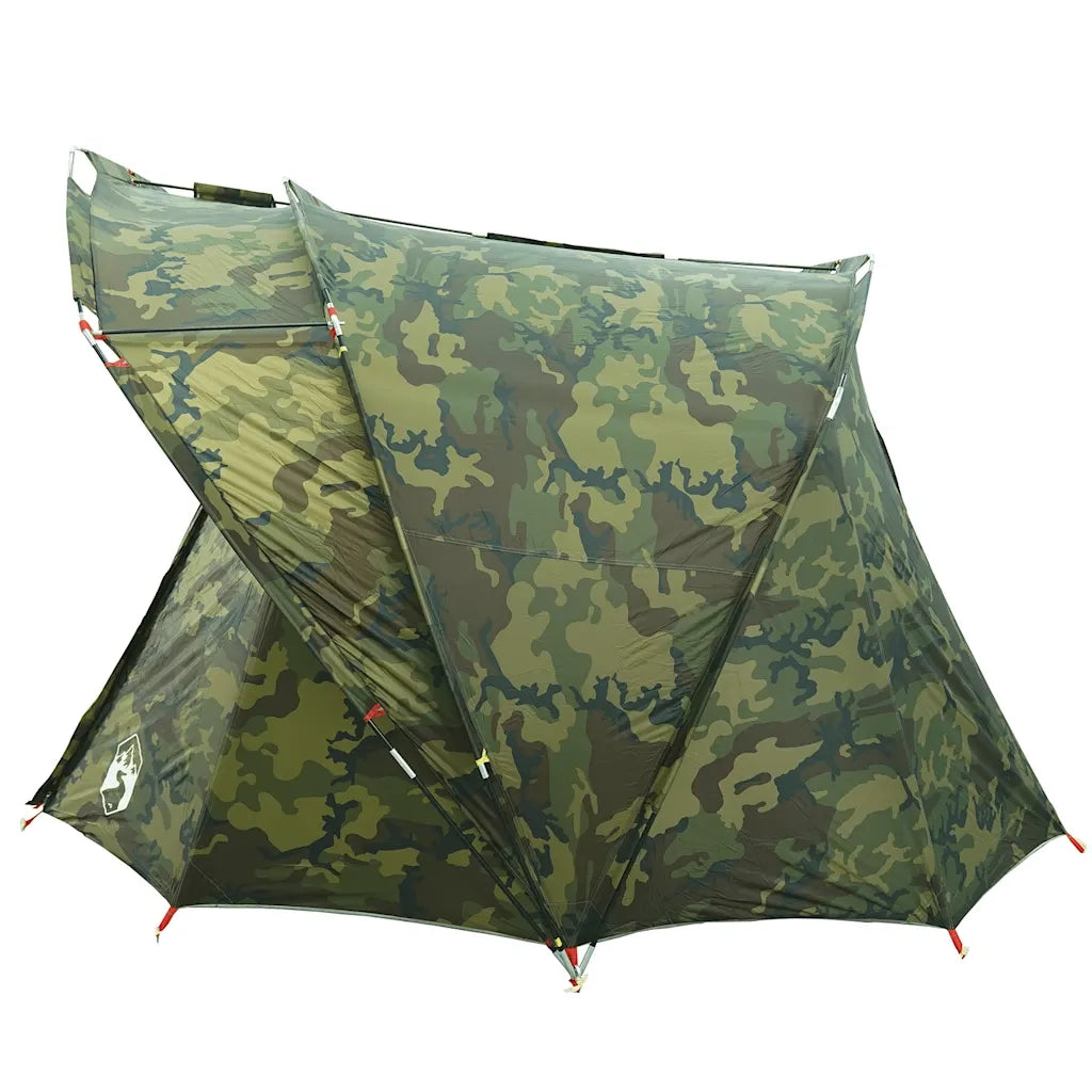 vidaXL Tenda da Pesca per 4 Persone Mimetica Impermeabile