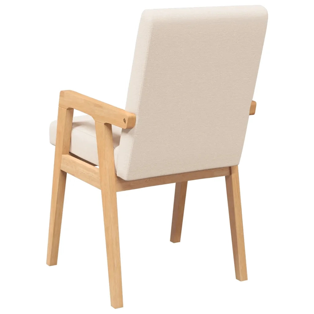 Sedie da Pranzo con Cuscini 2 pz in Legno Massello di Hevea 4102483