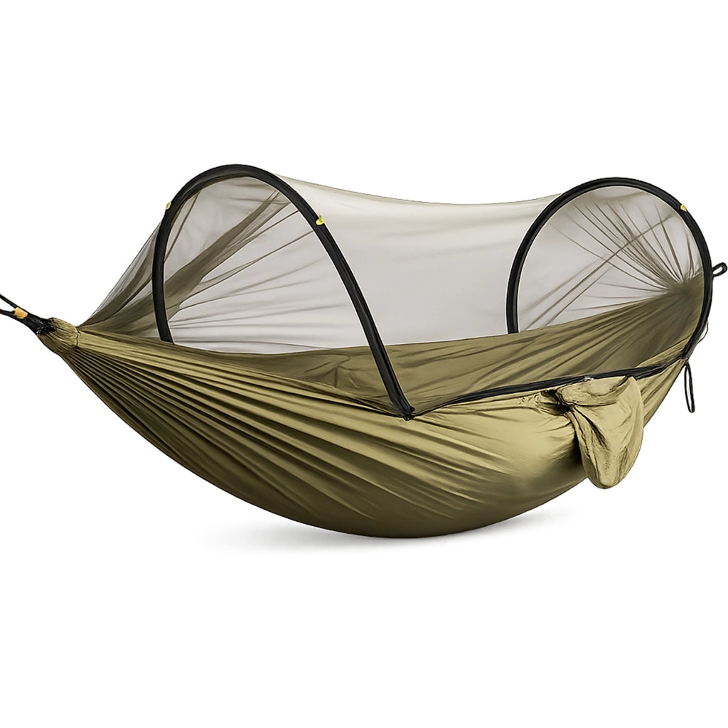 Amaca Da Campeggio 3 In 1 Con Zanzariera Integrata In Nylon 210T Portatile Per Trekking Escursioni Spiaggia Outdoor Supporto 300 Kg 270 X 140 Cm Verde Militare
