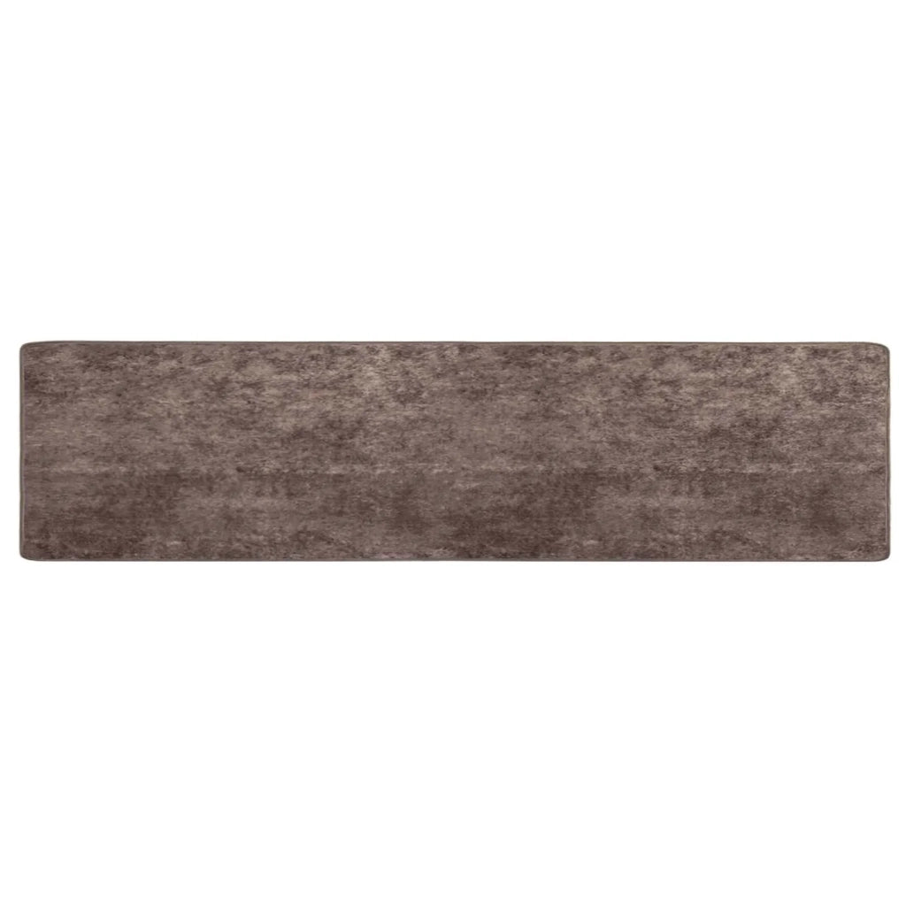 Runner Tappeto MARSA Grigio 80 x 450 cm Poliestere e PVC 42023196