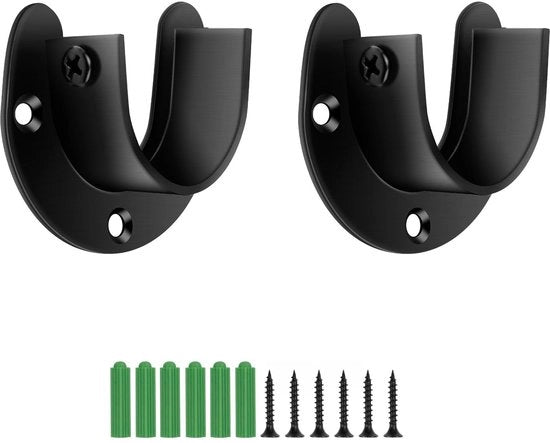 Supporto per tenda in acciaio inossidabile - 32 mm - 2 pezzi - Duraturo - Resistente alla corrosione - Facile da installare - Supporto per stanghetendine
