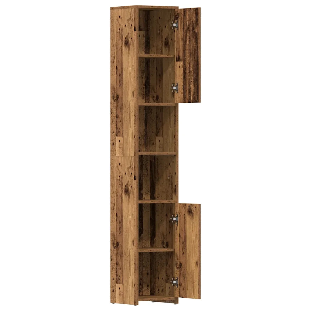 vidaXL Mobile da Bagno Legno Antico 30x30x183,5 cm in Legno tecnico