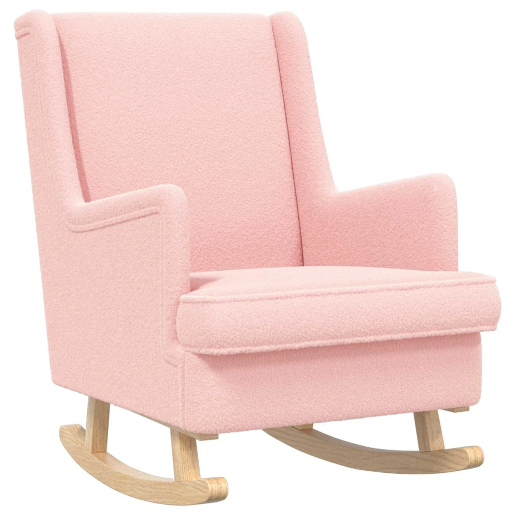 Poltrona con Ottomano 2 pz Rosa Bouclé 3418856