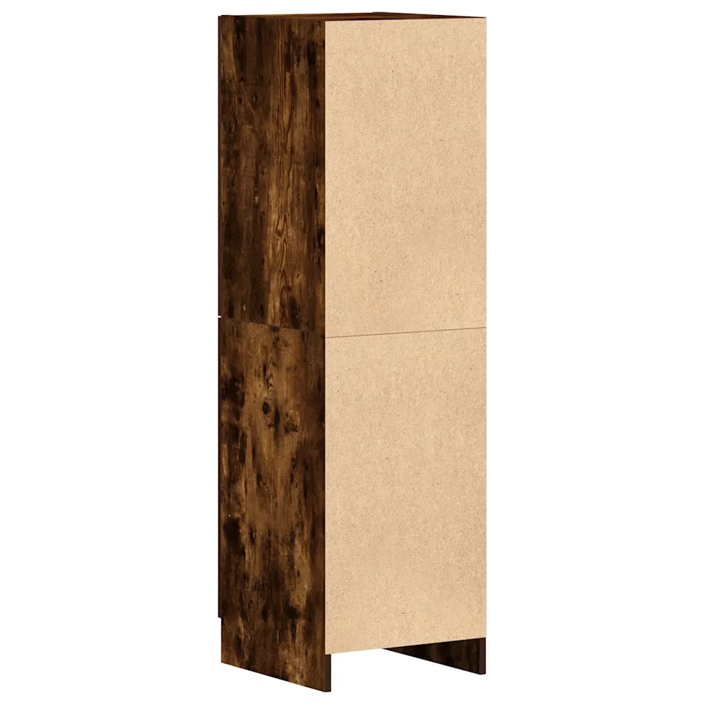 Pensile da cucina | Armadietto Cucina Rovere Fumo 38x41,5x131,5 cm in Legno
