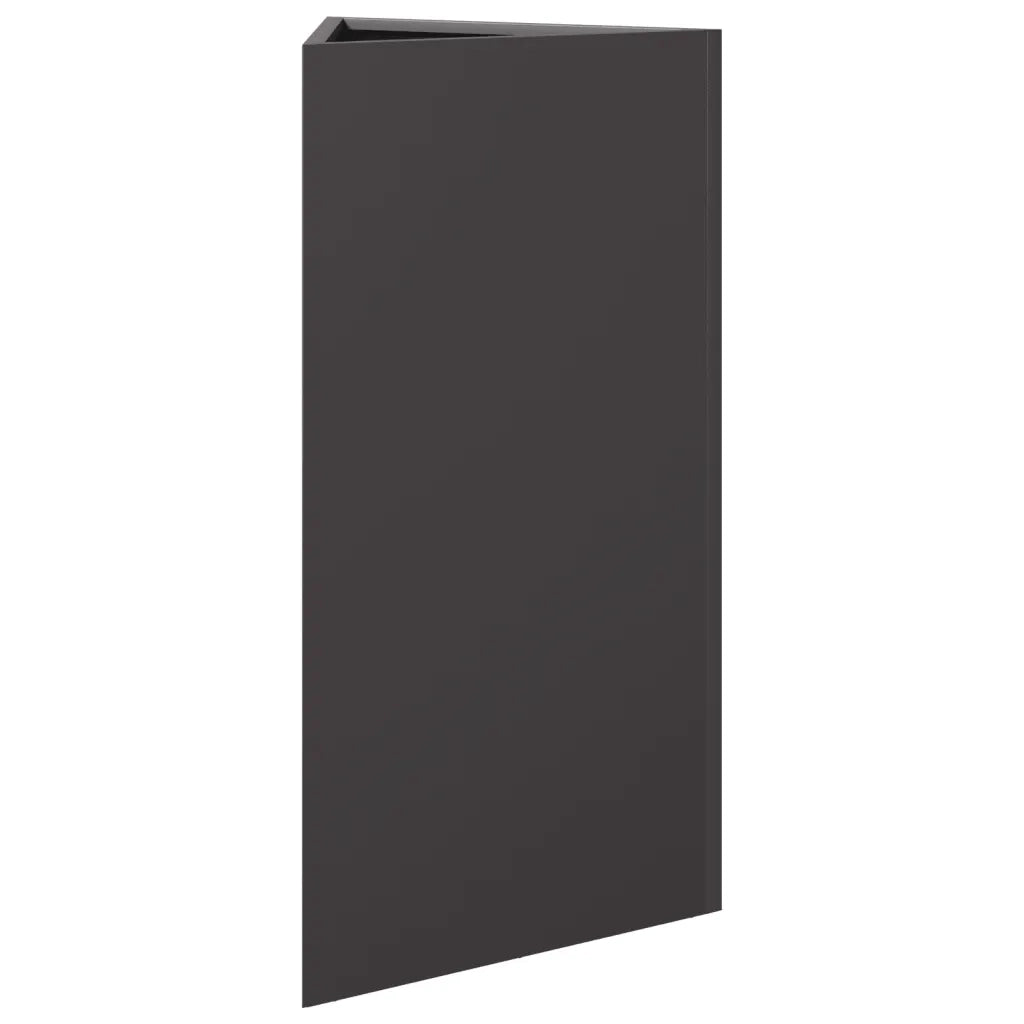 Fioriera da Giardino Nera Triangolare 40x34,5x75 cm in Acciaio 851157