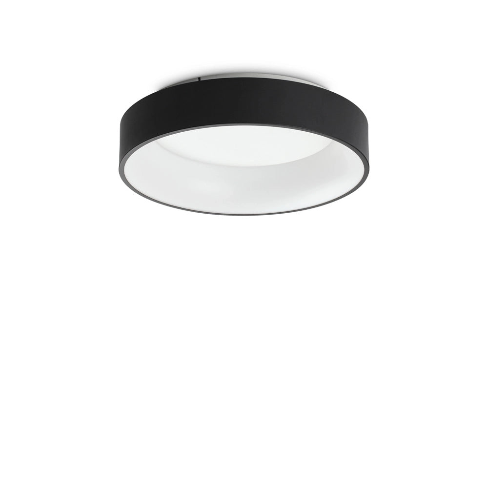 Plafoniera Moderna Ziggy Metallo Nero Led 30W 3000K Luce Calda