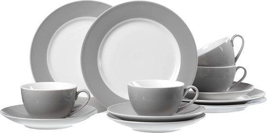 Set di servizio da tavola in grigio, 0 pezzi