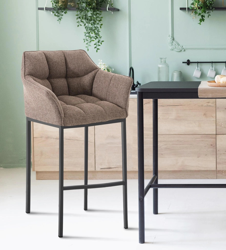 Barhocker Damaso B Stoff mit 4-FuЯ Gestell