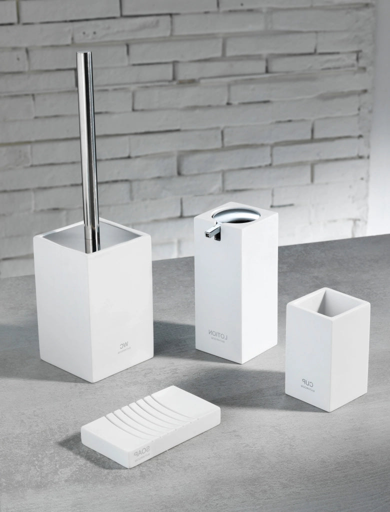 Set bagno 4 pezzi DOHA bianco