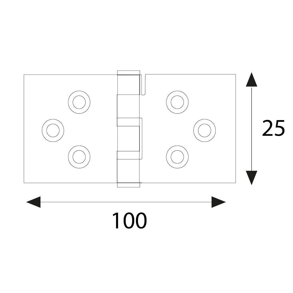 CERNIERA ALI LUNGHE ART.122 mm 25 x 100 - pz. 4  - Blister Koncreto
