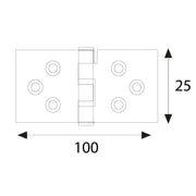 CERNIERA ALI LUNGHE ART.122 mm 25 x 100 - pz. 4  - Blister Koncreto